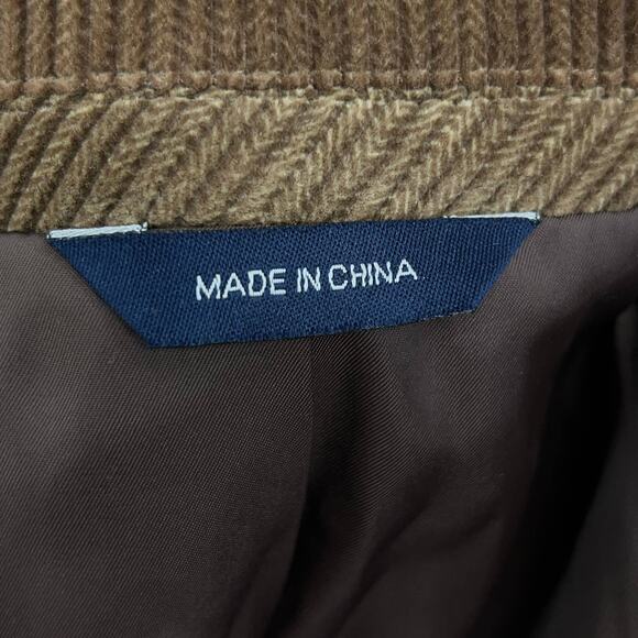 Dockers Mens Size 42R Corduroy Sport Coat Jacket Blazer Brown Tan 2 Button - Picture 14 of 16